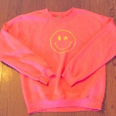 Never Worn Excellent Condition! Preppy Sweatshirts, Pink Yellow, Pink Ladies, Sweatshirts Hoodie, Womens Tops, Yellow, Sweatshirts, Pink, Women Shopping