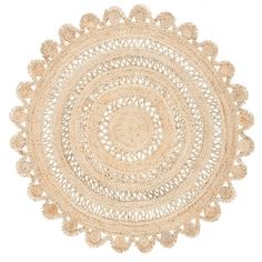 a round doily on a white background