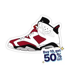 Decorate laptops, Hydro Flasks, cars and more with removable kiss-cut, vinyl decal stickers. Glossy, matte, and transparent options in various sizes. Super durable and water-resistant. J6 - Carmines. Check out our sneaker illustrations here: Casual White Vinyl Print Stickers, Carmine 6s, Sneakers Illustration, Lion Tshirt, Dog Walker, Cool Pets, Vintage Yellow, Sneaker Head, Christmas Humor