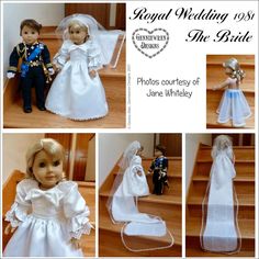 the dolls are dressed in wedding attire