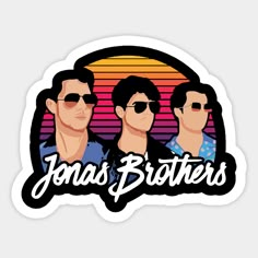 the jonas brothers sticker on a white background