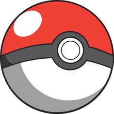 a pokemon ball with white and red colors