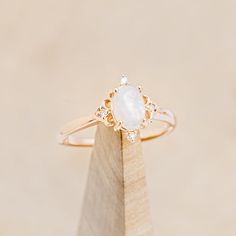 Meaningful Engagement Rings, White Diamond Moonstone Ring, Delicate White Ring For Proposal, Delicate White Rings For Proposal, Dainty White Diamond Moonstone Ring, Delicate White Proposal Ring, Delicate White Moonstone Ring For Anniversary, Dainty White Moonstone Wedding Ring, White Opal Promise Ring With Diamond Accents