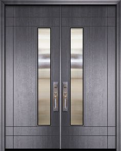 two double doors with glass panels on each side