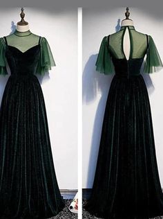 Evening Dresses Elegant Short, Bridesmaid Dresses Red Long, Long Party Gowns, Velvet Evening Dress, Dark Green Velvet, Green Evening Dress, Mode Hippie, Bohol, Green Bridesmaid Dresses