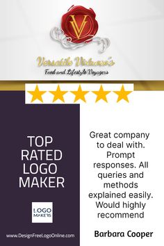 the top rated logo maker award is awarded for best company in business and product design