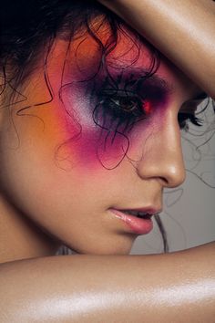 Color by Sergey Krasyuk, via Behance Photographic Makeup, Fashion Editorial Makeup, Look 80s, Extreme Makeup, High Fashion Makeup