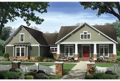 this is an artist's rendering of these country house plans for the homeowners