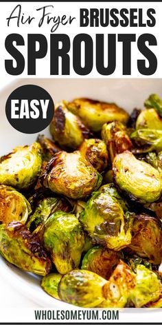 Air Fryer Brussels Sprouts Recipe Air Fryer Brussel Sprouts Healthy, Brussell Sprouts Recipes Air Fryer, Air Fried Brussels Sprouts Recipe, Brussell Sprouts Air Fryer, Easy Air Fryer Brussel Sprouts, How To Cook Brussel Sprouts In Air Fryer, Air Fry Brussels Sprouts, Air Fryer Brussel Sprout Recipes Balsamic, Air Fryer Bussell Sprouts Recipes