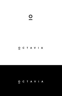 the logo for octavia is shown in black and white, with an o on it