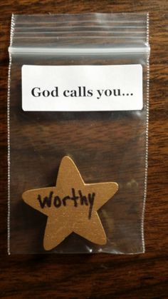 a small star with the words god calls you on it