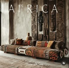 the cover of africa magazine features an african couch