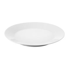 an empty white plate on a white background