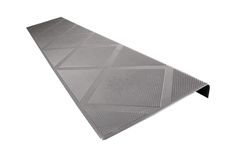 a metal triangle on a white background