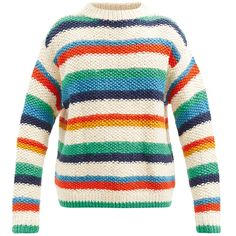 a multicolored sweater is shown on a white background