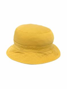 bright-yellow cotton-blend curved narrow brim circular design circular design Yellow Mushroom, Girls Sun Hat, Circular Design, Girl With Hat, Denim Coat, Flat Boots, Ballet Flat Shoes, Skirted Swimwear, Bright Yellow