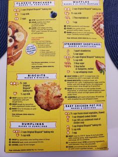 a menu for waffles and other breakfast foods