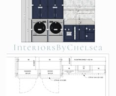 the floor plan for a bathroom with two washers and one dryer in it