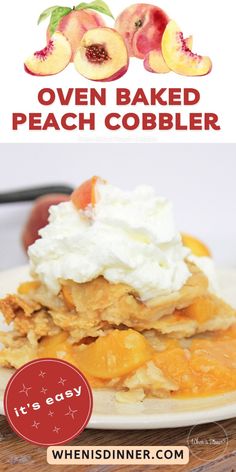 Indulge in the deliciousness of this Oven Baked Peach Cobbler! Made with fresh, juicy peaches and a golden, buttery crust, this Easy Peach Cobbler is the perfect summer dessert. Whether you're hosting a gathering or craving a sweet treat, this Fresh Peach Cobbler will impress everyone with its mouthwatering flavors and delightful aroma. Simple to prepare and absolutely irresistible, it’s a must-try recipe for peach lovers. Experience the ultimate comfort dessert today! #FreshPeachCobbler #OvenBakedPeachCobbler #EasyPeachCobbler Baked Peach Cobbler, Fresh Peach Cobbler Recipe, Peach Cobbler Ingredients, Peach Filling, Cobbler Crust, Fresh Peach Cobbler, Easy Peach Cobbler, Oven Baked Ribs