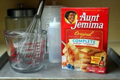 the ingredients to make peanut butter and jelly pudding are shown in front of a blender