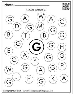 the letter g worksheet for children to learn and practice their handwriting skills with