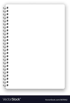 an open spiral notebook on a white background