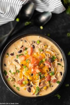 Instant Pot Creamy Chicken Taco Soup Recipe - Delicious Taco Soup! Taco Soup Recipe Instant Pot, Taco Soup Instant Pot, Creamy Chicken Taco Soup, Instapot Soup Recipes, Soup Recipe Instant Pot, Turkey Taco Soup, Chicken Taco Soup Recipe, Soup Instant Pot, Recipe Instant Pot