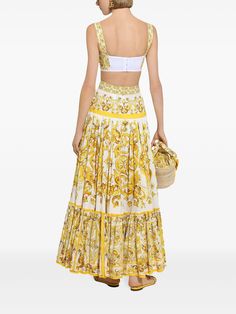 Gonnellone St Maiolica from Dolce & GabbanaComposition: | Majolica Print, Flare Maxi Skirt, Poplin Skirt, Feminine Chic, Pleated Maxi Skirt, Printed Maxi Skirts, Pleated Maxi, Dolce E Gabbana, Tier Skirt