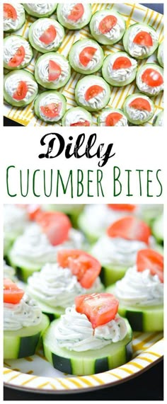 cucumber bites with cream cheese and salmon on top are the perfect appetizer for any occasion