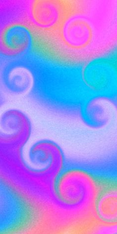 an abstract background with colorful swirls and circles in blue, pink, green, yellow, orange