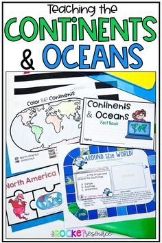 teaching the continents and oceans for kids