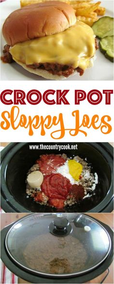 the crock pot sloppy joes recipe is ready to be eaten