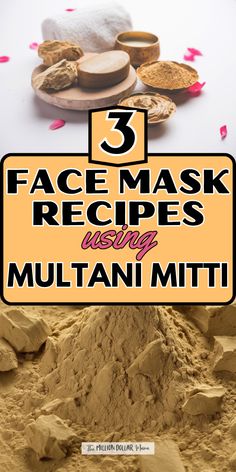 These Indian face mask recipes use all natural ingredients including Multani Mitti, which will leave your skin feeling cleansed and refreshed! Let´s jump in and try these amazing 3 DIY Face Masks Recipes Using Multani Mitti. Indian Face Mask, Face Masks Recipes, Diy Face Mask Recipes, Indian Diy, Mask Recipes, Multani Mitti, Mask For Oily Skin, Face Mask Recipe, Spa Day At Home