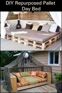 diy repurposed pallet day bed