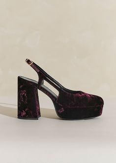 Platform Wedding Shoes, Wardrobe Aesthetic, Purple Tights, Wedding Shoes Platform, Ankle Sleeve, Purple Heels, Expensive Shoes, Bridal Heels, Courthouse Wedding