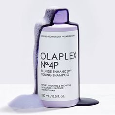 Olaplex No.4P Blonde Enhancer Toning Shampoo cleanses while adding hydration and repair. Salon Content, Olaplex Blonde, Olaplex Products, Best Shampoo And Conditioner, Silver White Hair, Best Shampoo, Hair Oils, Toning Shampoo, American Crew