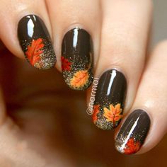 French Manicures, Thanksgiving Nail Art, Fall Nail Art Designs, Manicure Gel, Her Nails, Makijaż Smokey Eye, Thanksgiving Nails, Fall Nail Art, America Today