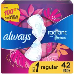 Feel your life, not your pad. Try Always Radiant with FlexFoam for feminine pads that give women style, protection, AND comfort during their period. With up to 100% leak and odor-free protection you can count on when you need it most, the possibilities are endless. Wear what you want and do what you like any day of the month! Even on heavy days, Always Radiant Pads with FlexFoam absorb 10x their weight with a thin, flexible design that feels like nothing's there and wings to keep pads in place a Always Pads, Feminine Pads, Maxi Pad, Period Pads, Do What You Like, Panty Liner, Feminine Care, Sanitary Pads, Clean Scents