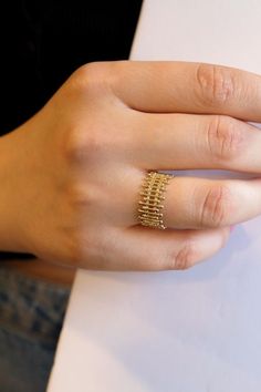 Ring Gold Design Indian, Gold Rings For Women Indian Simple, Gold Ring Bands For Women, Fence Ring, Indian Gold Ring, Gold Ring Design For Women, Real Gold Rings, Wheat Ring