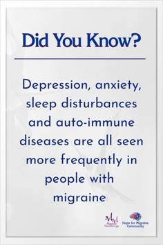 Migraine disease is not something that usually exists by itself in the host body. We know this. We need to make sure that those outside the community know this also. Hemiplegic Migraines, Doctor Advice, Headache Relief