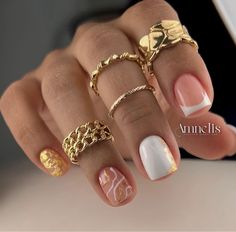 Sns Nails Colors, Natural Nails Manicure, French Manicure Nails, Model Nails, Basic Nails, Acrylic Nails Coffin Short, Oval Nails