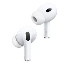 an image of two airpods that are in the shape of headset earbuds