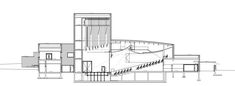 an architectural drawing of the exterior of a building