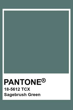 pantone's color swatches for the sagebrush green paint palette, which has been