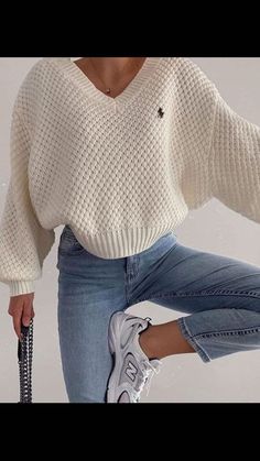 Fall Sweaters For Women, Looks Street Style, Women Sweater, Mode Inspo, Knitting Women Sweater, Solid Clothes