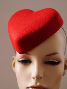 LID Hat Blocks, Metal Comb, Simply Red, Cocktail Hat, Winter Colors, Red Hot, Red Hats, Rose Color, Red Heart