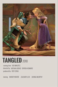 tangled 2010 movie poster with rap and princess