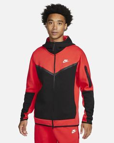 RARE Nike Tech Fleece Full Zip Jacket Hoodie Brand New With Tags. Crimson Red/ Black / White Will Ship Carefully. Nike Tech Fleece Jacket, Nike Sportswear Tech Fleece, Hoodie Full Zip, Rare Nikes, Nike Sweats, Nike Fit, Hoodie Brands, Nike Tech Fleece, Nike Tech