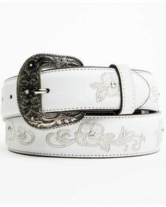 Shyanne Womens Lasy Floral Embroidered Rhinestone Western Belt, White Boot Barn, Floral Boots, Western Belt, Western Belts, Wood Bridge, Egift Card, Floral Embroidery, Sale Items, Belts