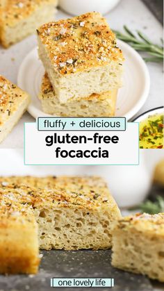 this gluten - free focaccia recipe is delicious and easy to make